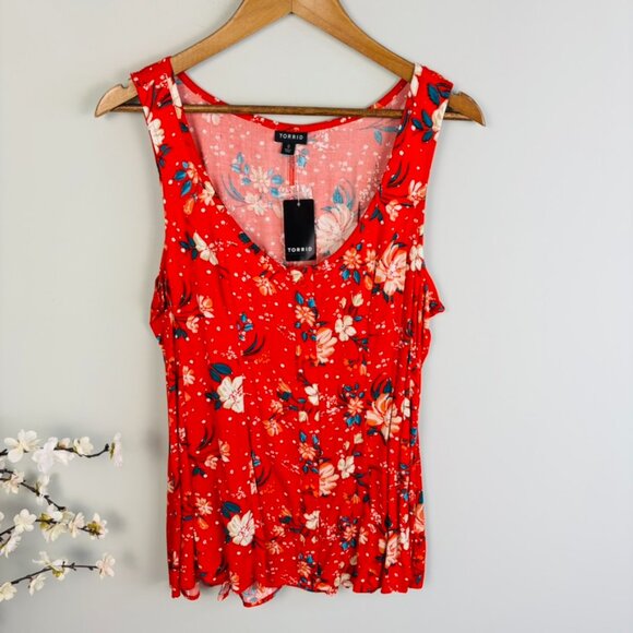 Torrid Button Down Fit and Flare Top NWT Size 0X - Picture 4 of 6